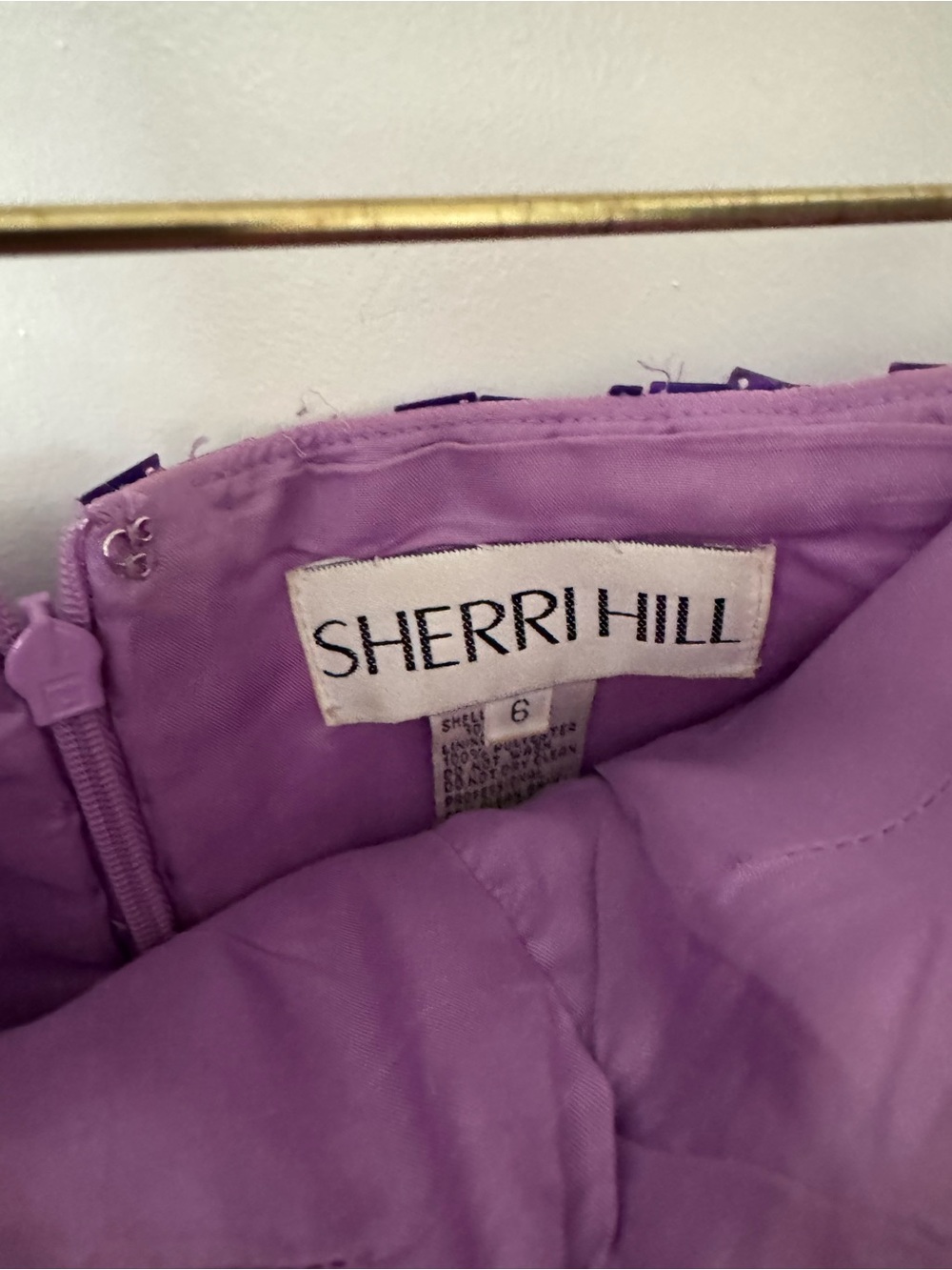 Sherri Hill Purple Sequin Strapless Mini Dress Size 6 - Picture 3 of 10